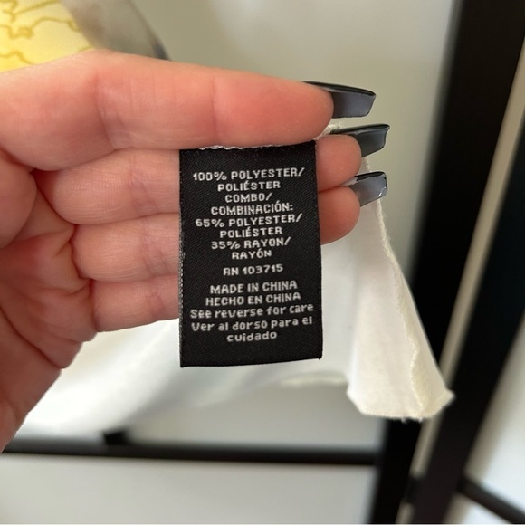 [L] Zac & Rachel White Floral Watercolour Style Sleeveless Blouse Tank Top - Picture 8 of 10